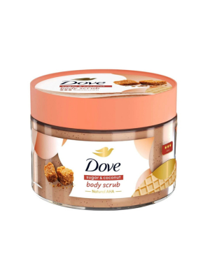 DOVE Body Scrub Sugar & Coconut Natural AHA 280g – Infused with AHA Fruit Acid