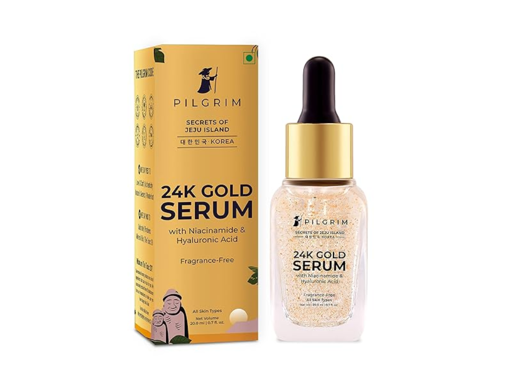 PILGRIM SECRETS OF JEJU ISLAND 24K GOLD SERUM  with Niacinamide & Hyaluronic acid