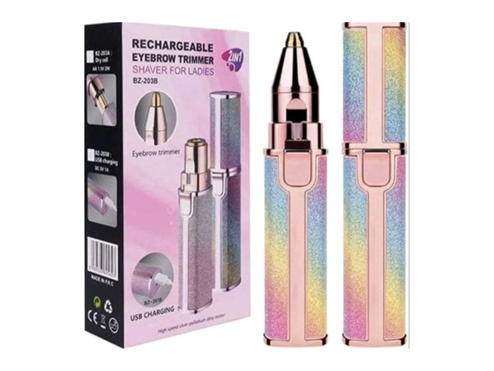 Wonsang 2IN1 Battery Operated Eyebrow Trimmer Shaver for Ladies