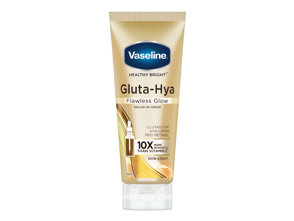 Vaseline Healthy Bright Gluta-Hya Serum Burst UV Lotion flawless glow
